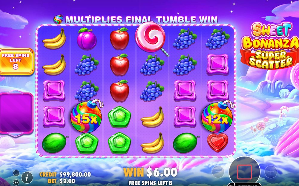 Free Spins-spel där snurrarna och vinstsumman syns på skärmen