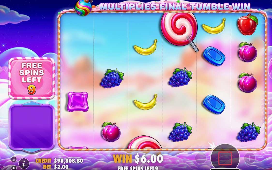 Fyra Lollipop-symboler startar Free Spins med 10 gratisspinn